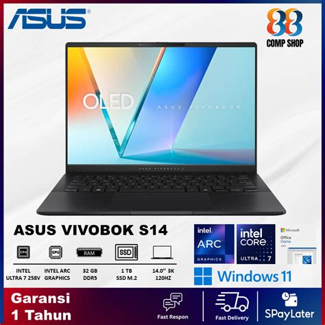 jual asus vivobook  oled ssa intel core ultra   ram gb