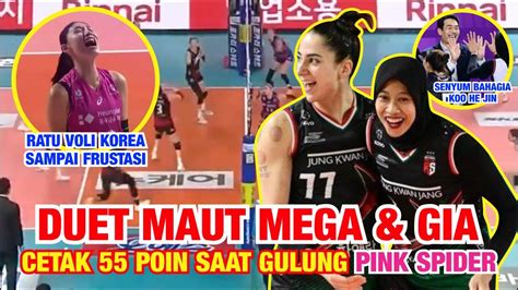 DUET MEGAWATI DAN GIA ONFIRE CETAK 55 POIN SAAT RED SPARK GULUNG PINK