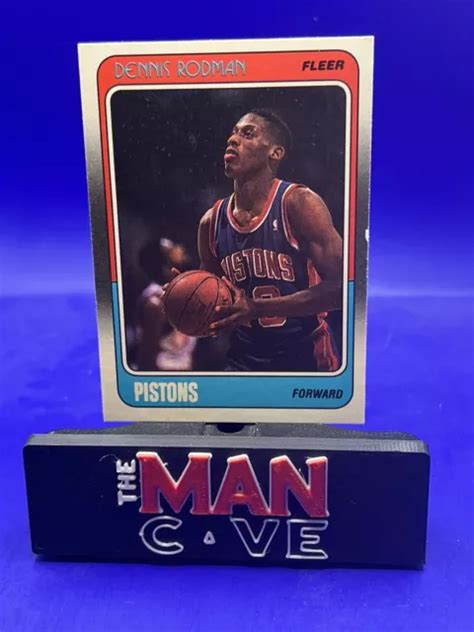 DENNIS RODMAN 1988 89 Fleer CARTE RECRUE VINTAGE RC 43 Pistons HOFer