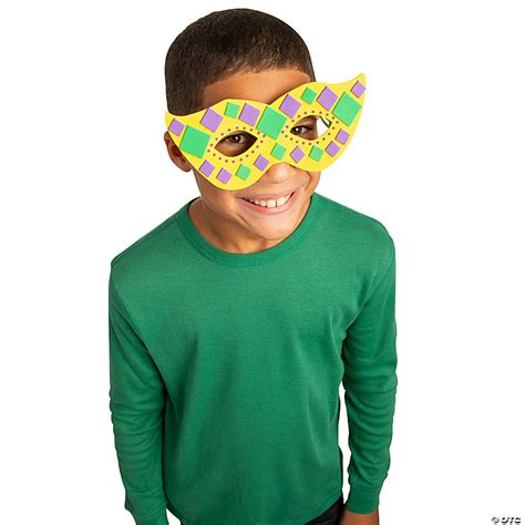 Mardi Gras Mask Glasses Craft Kit Makes 12 Oriental Trading