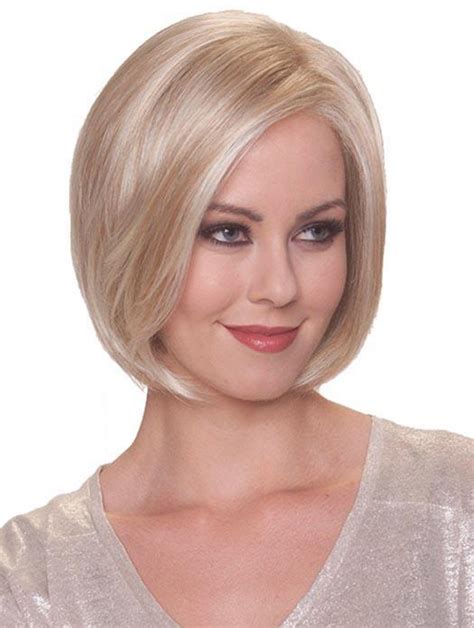 8 Monofilament Blonde Lisse En Ligne Perruques Bob