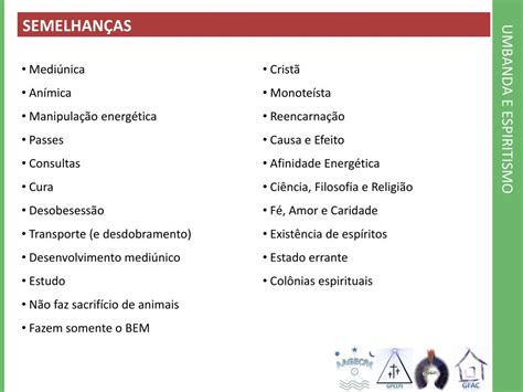 PPT UMBANDA e ESPIRITISMO SEMELHANÇAS E DIFERENÇAS PowerPoint