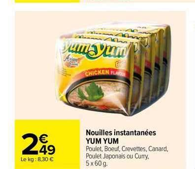 Promo Nouilles Instantan Es Yum Yum Chez Carrefour Icatalogue Fr