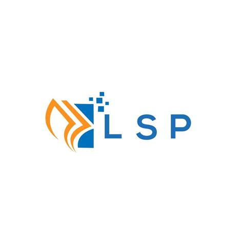 Lsp Credit Repair Accounting Logo Design On White Background Lsp Creative Initials Growth Graph