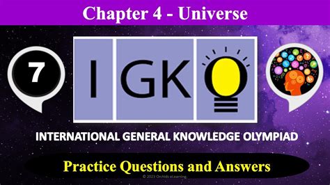 Class 7 Igko 2022 23 Chapter 2 Universe Practice Question