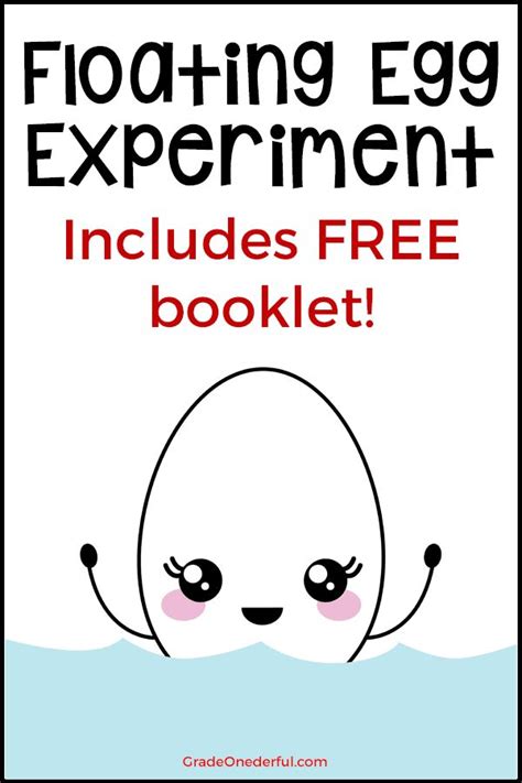 The Floating Egg Experiment Free Worksheets Grade Onederful