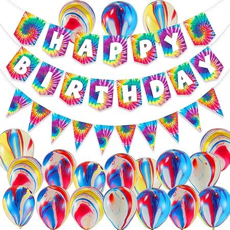 Amazon Tie Dye Birthday Backdrop Tie Dye Birthday Party