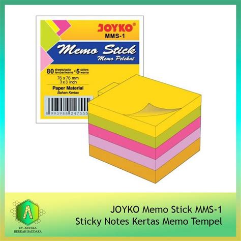 Joyko Memo Stick Mms Sticky Notes Kertas Memo Tempel