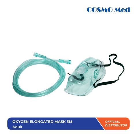 Oxygen Elongated Mask 3m Adult Gp Medline