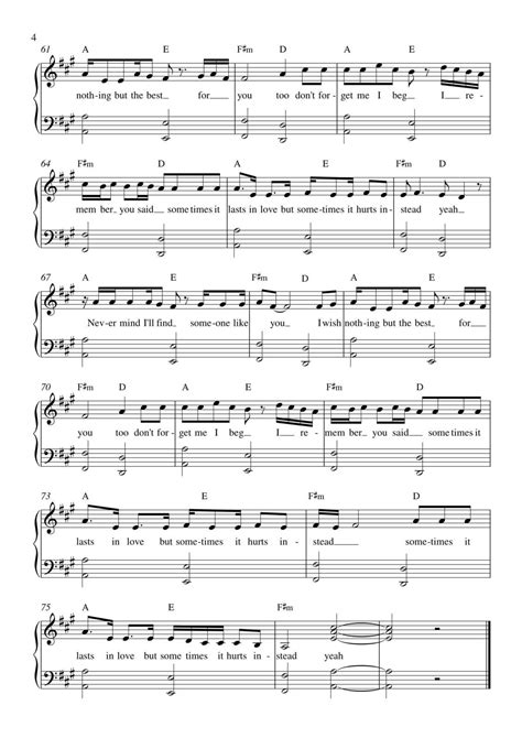 Partitura Para Piano Someone Like You Adele Las Notas De Nana