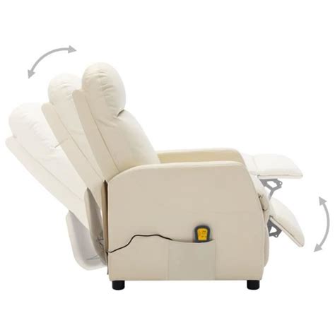 Fauteuils électriques Fauteuil de massage inclinable Blanc 65 x