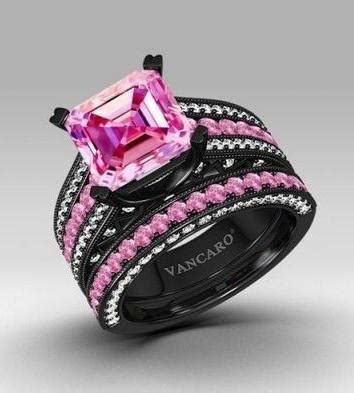 Pink Sapphire In Black Setting Ring : r/ColorPink