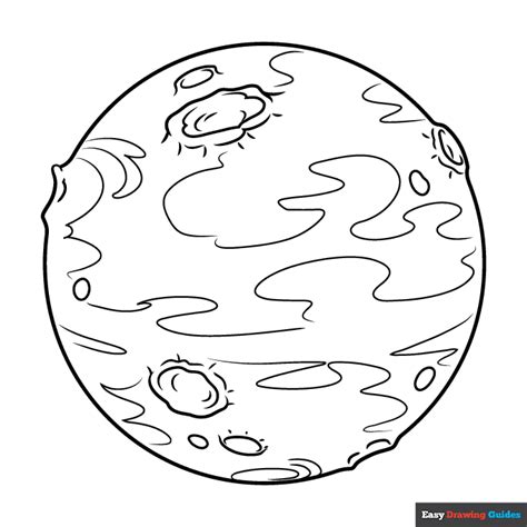 Mars Planet Coloring Pages Planets Kids Drawing Jupiter Pluto Colouring