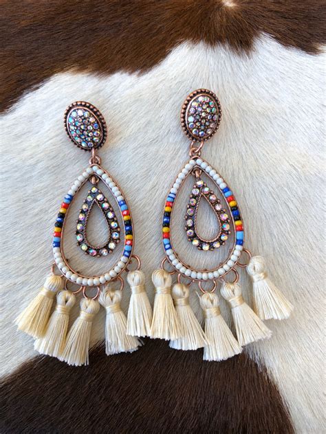 Edna ” Crystal Detail Tassel Earrings Pearl Ale Accessories