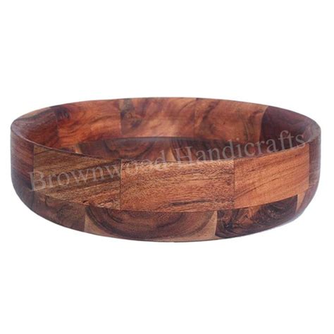 10 X 10 X 3 Inch Acacia Wood Serving Bowl At Best Price In Saharanpur Brown Wood Handicrafts