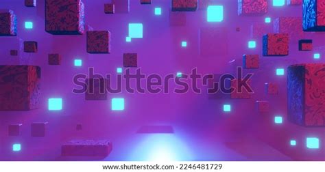 Gaming Background Abstract Wallpaper Cyberpunk Style Stock Illustration ...