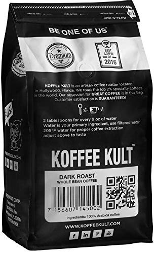 Koffee Kult Dark Roast Coffee Beans - Highest Quality Gourmet