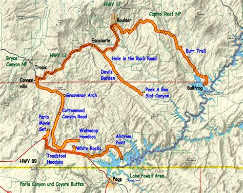 Grand Staircase Escalante Map