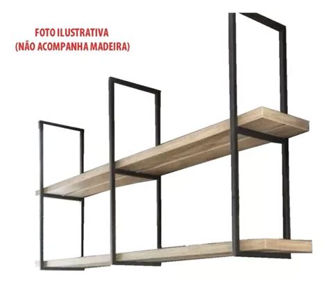 Suportes Estilo Industrial Base Dupla P Prateleira P S Frete Gr Tis