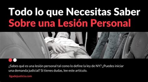 Qué Es Una Lesión Personal • Abogados De Lesiones Personales Ny