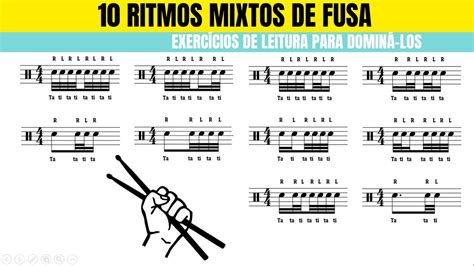 10 Ritmos mixtos de fusa exercícios de leitura para dominá los YouTube