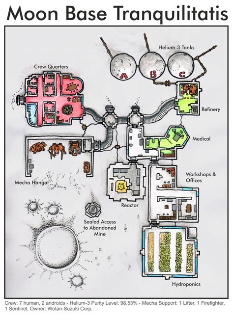 Moon Base Tranqulitatis By Darthasparagus Traveller Rpg Star Wars Game Tabletop Rpg Maps