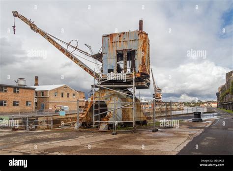 Crane Machinery Cockatoo Island A Unesco World Heritage Site Located At The Junction Of The