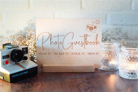 Photo Guest Book Sign Snap It Shake It Stick It Sign It Etsy UK