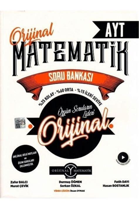 Orijinal Yay Nlar Ayt Orijinal Matematik Soru Bankas Fiyat