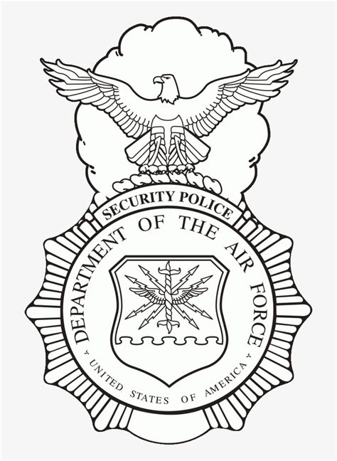 Usaf Security Forces Badge Security Police Department Of The Air