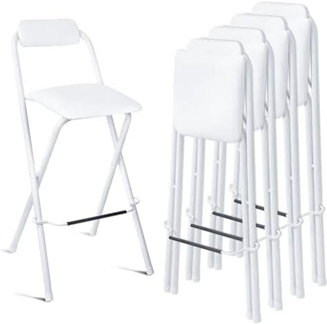 Amazon 4 Pack Folding Bar Stool With Backrest 27 5 Inch Padded