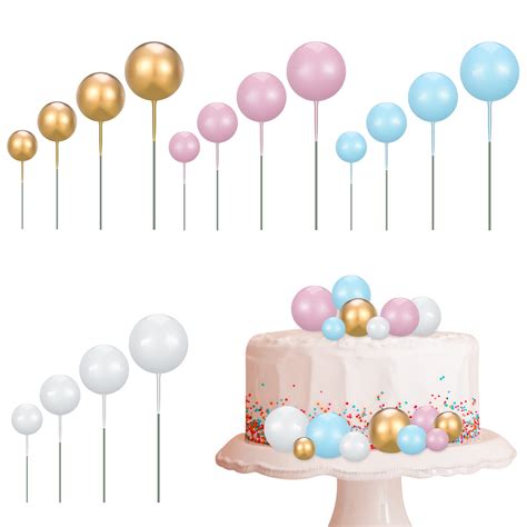 Buy Bestomrogh Pcs Balloon Caketopper Mini Round Faux Pearl Balls