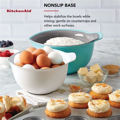 KitchenAid Universal Mixing Bowls, Set Of 3, Aqua sky ...