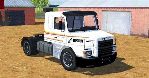 Skin Scania 112h Branca Faixa Laranja Mob Brasil