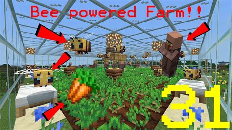 How To Use Bees To Make A Super Efficient Carrotpotato Farmminecraft Bedrock Edition 31 Youtube