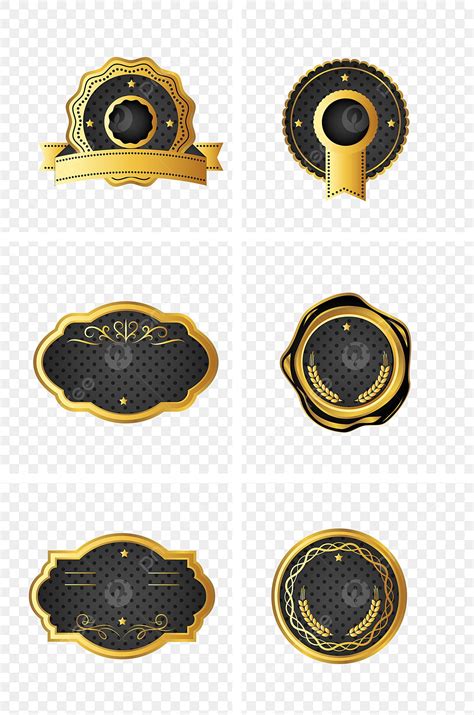 Black Gold Label Vector Png Images Black Gold Texture Label Label