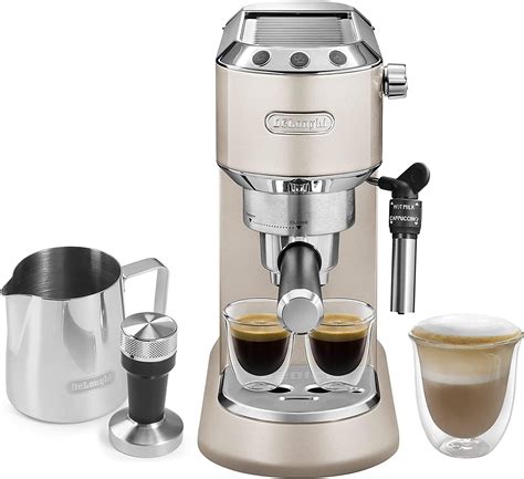 De Longhi Dedica Metallics Coffee Machine With Milk Frother