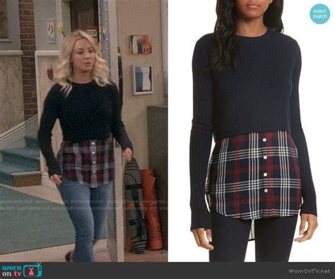 Pennys Plaid Layered Sweater On The Big Bang Theory Fashion Tv