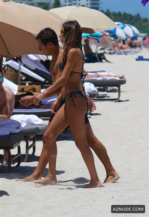 Chantel Jeffries Sexy Seen In A Green Bikini On The Beach In Miami Aznude