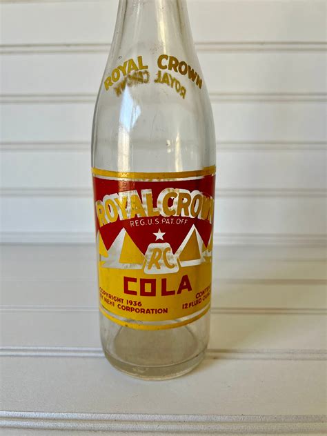 Vintage Royal Crown Rc Soda Bottle Nice Condition Circa S Etsy