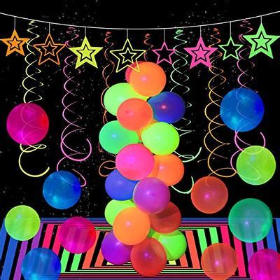 Pcs Inch Neon Glow Balloons Glow In The Dark Balloons Uv Polka