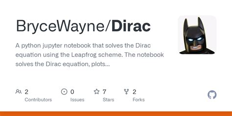 GitHub BryceWayne Dirac A Python Jupyter Notebook That Solves The