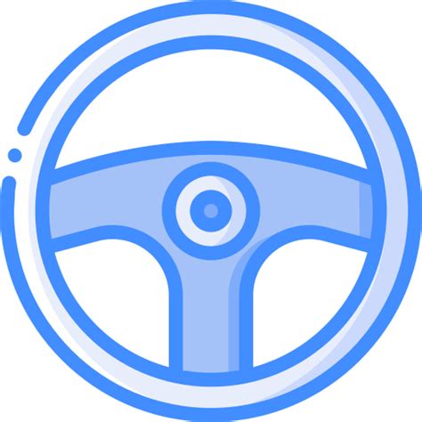 Steering Wheel Basic Miscellany Blue Icon