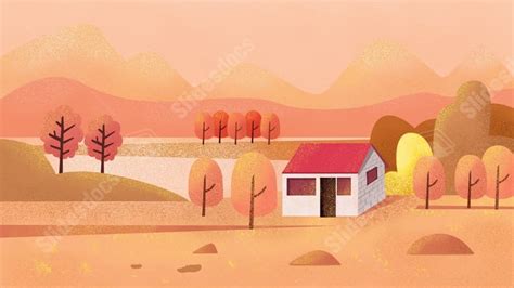 Autumn Landscape Scenery Granules Beautiful Powerpoint Background For