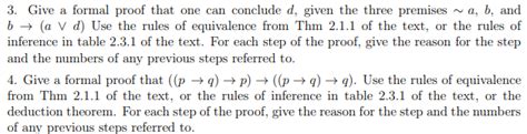 Solved Table 231 Valid Argument Forms Elimination Modus