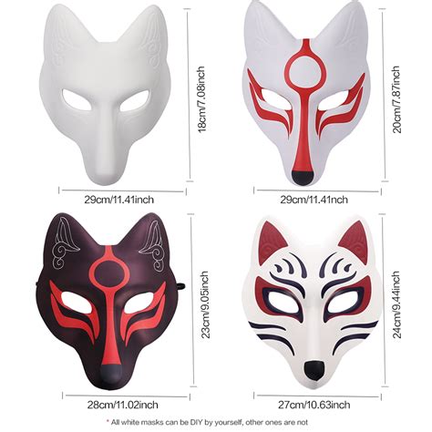 Halloween Fox Mask Diy Hand Painted Cosplay Fox Girl Domino Party Prom