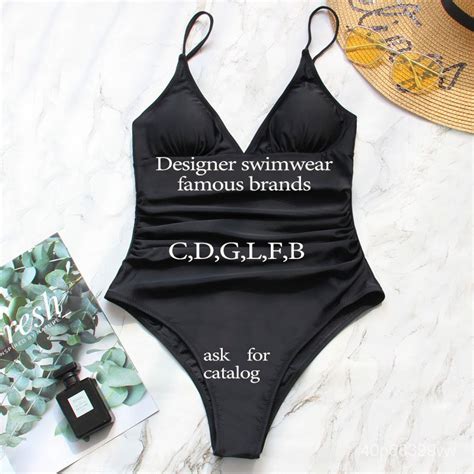 Luxury Catalogue Designer Swimsuit Sexy Plaids Beach Bikini Famous Brand Women Fashion Swimwear