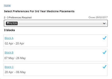 InPlace - Submit placement block preferences | Western Sydney University