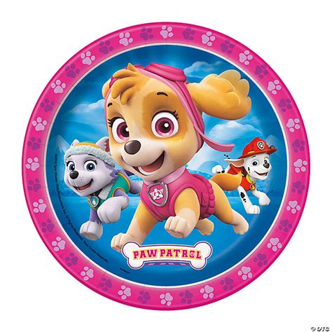 Paw Patrol™ Pink Paper Dessert Plates 8 Ct Oriental Trading