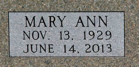 Mary Ann Schubert Coombes Memorial Find A Grave